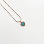 Heliophilia Silver Collar Blue Heart en Dorado y Aqua